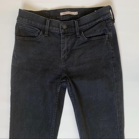 Levi’s 710 black super skinny jeans - Picture 3 of 7